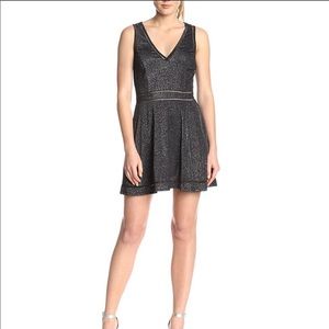 Sanctuary Shimmery Black Mini Dress. Size L.